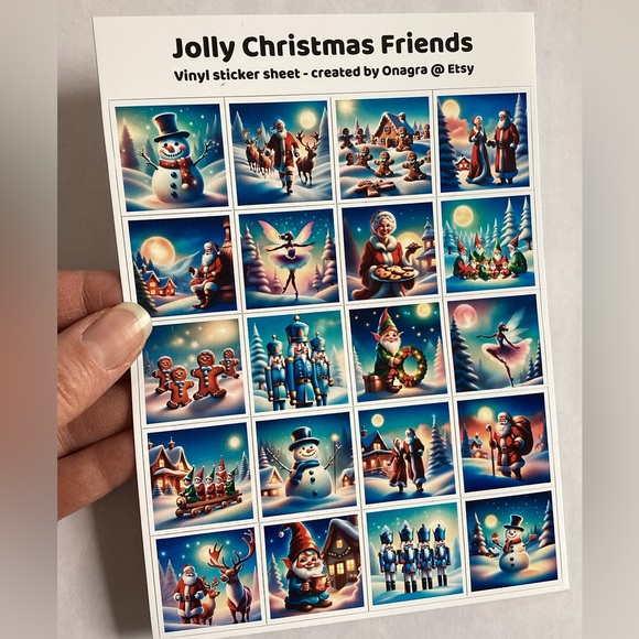 3 /💲20 Stickers! Jolly Christmas Friends holiday stickers - Picture 1 of 3